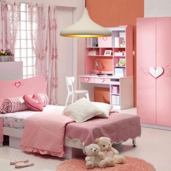 Apliqa Pera Beyaz Tekli Modern Retro Sarkıt Salon Avize - 2