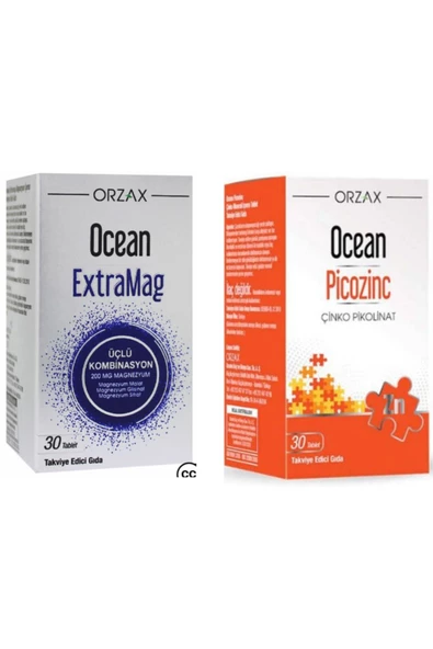 Ocean ExtraMag 30 Tablet + Ocean Picozinc 30 Tablet ürün görseli 1