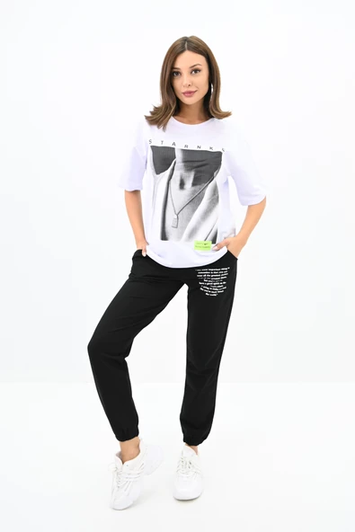 Kadın Resim Baskılı Eşofman Takımı  3318-22 - 7