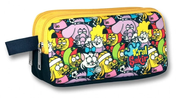 Kral Şakir Karakterler Isı Yalıtımlı Beslenme Çantası Ve Kalemlik Seti - Sarı - Erkek Çocuk - Resim 3