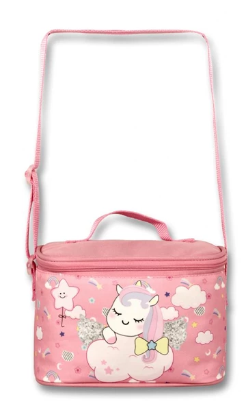 Ümit Çanta Cennec Işıltılı Kanatlar Unicorn Baskılı Üçlü İlkokul Çanta Seti - Pembe - Kız Çocuk - Resim 3