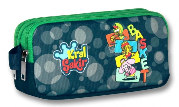Kral Şakir Basket Baskılı Üçlü İlkokul Çanta Seti - Lacivert/Yeşil - Erkek Çocuk - Resim 4