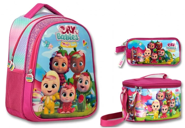 Ümit Çanta Cry Babies ve Arkadaşları Kız Çocuk Üçlü İlkokul Çanta Seti