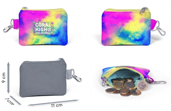 Coral High Kız Çocuk Renkli Batik Desenli Beşli İlkokul Okul Çanta Seti - 6