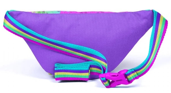 Coral High Mor Pembe Köpek Baskılı Kız Çocuk Bel Çantası - Resim 2