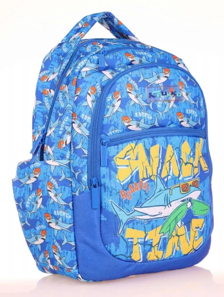 Kaukko Kids Mavi Balina Erkek Çocuk Okul Sırt Çantası