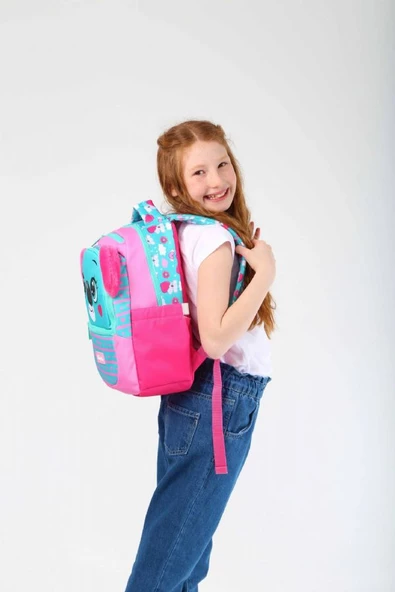 Kaukko Kids Sevimli Koala Yeşil Kız Çocuk Okul Sırt Çantası - Resim 3