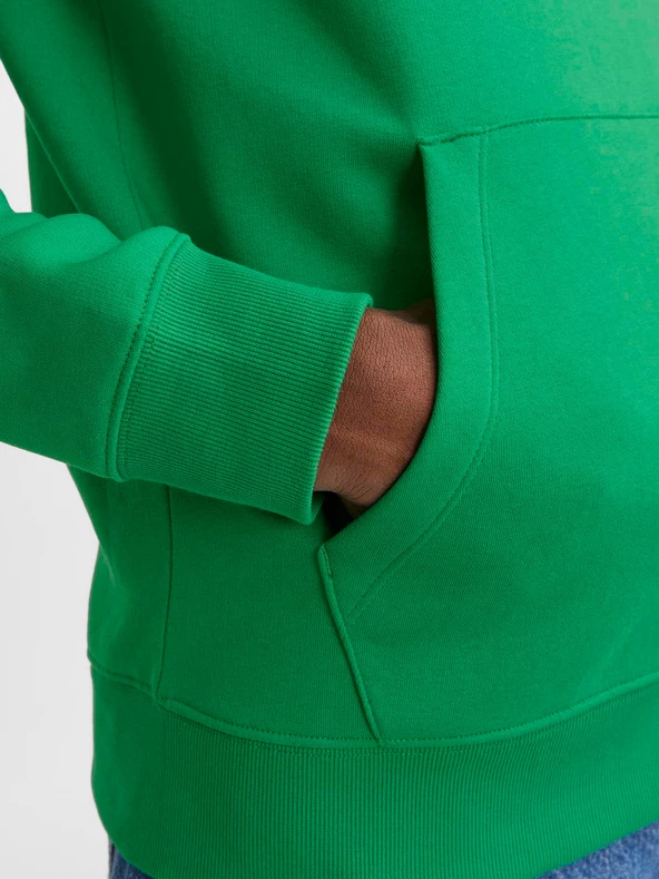 JACK JONES Erkek Kapüşonlu Sweatshirt 12233972 - Resim 6