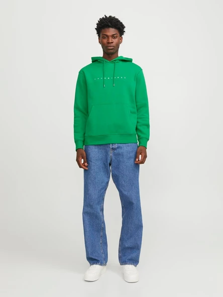 JACK JONES Erkek Kapüşonlu Sweatshirt 12233972 - Resim 4