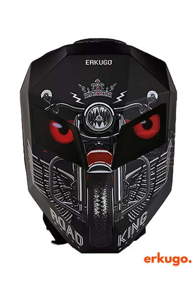 Road King Led Gözlü Motor Sırt Çantası, Sırt Çantası, Telefon Kontrol Kask Taşıma Çantası, Led Çanta - 5