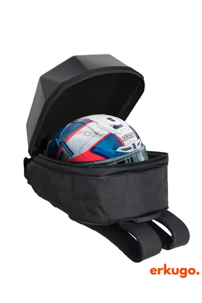 Road King Led Gözlü Motor Sırt Çantası, Sırt Çantası, Telefon Kontrol Kask Taşıma Çantası, Led Çanta - 6