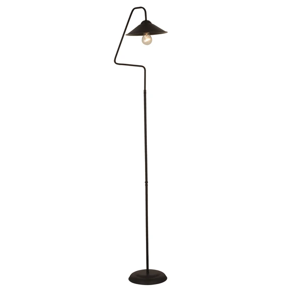 Helga Siyah Modern Tasarım Retro Metal Lambader - Resim 2