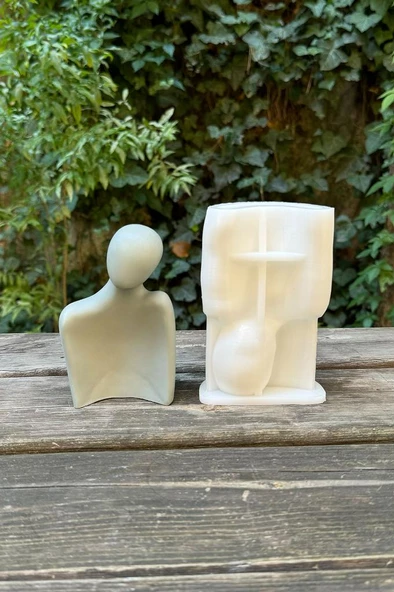 Heykel Erkek Sevgili Silikon Mum Kalıbı - Resim 4