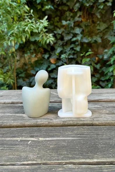 Heykel Kadın Sevgili Silikon Mum Kalıbı - Resim 3