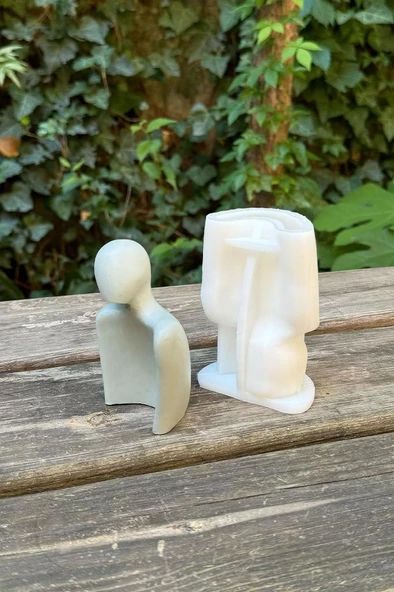 Heykel Kadın Sevgili Silikon Mum Kalıbı - Resim 2