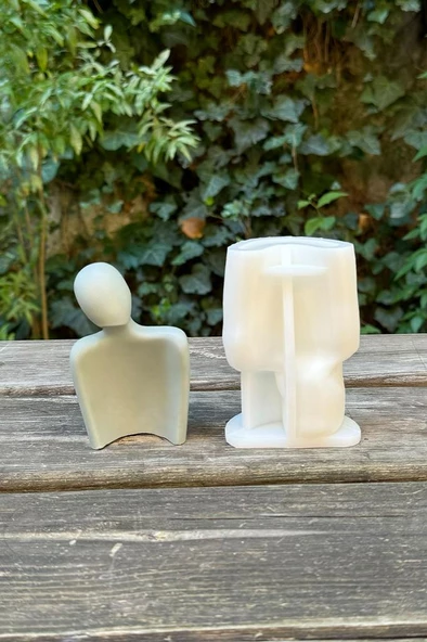 Heykel Kadın Sevgili Silikon Mum Kalıbı - Resim 4