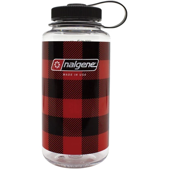 NALGENE 32 oz WİDE RED PLAİD MATARA - 1
