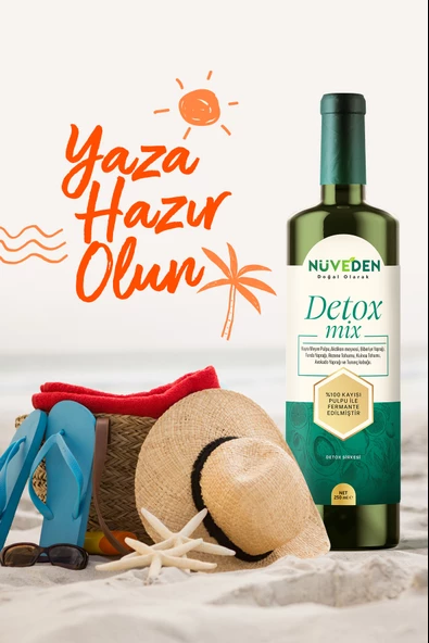 NÜVEDEN Detox Sirke Prebiyotik Ödem Atmaya Ve Kilo Vermeye Yardımcı Kayısı Pulplu 250 ml - 2