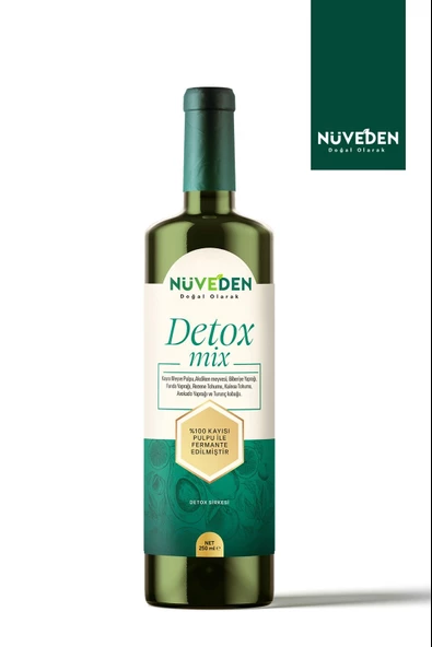 NÜVEDEN Detox Sirke Prebiyotik Ödem Atmaya Ve Kilo Vermeye Yardımcı Kayısı Pulplu 250 ml - 3