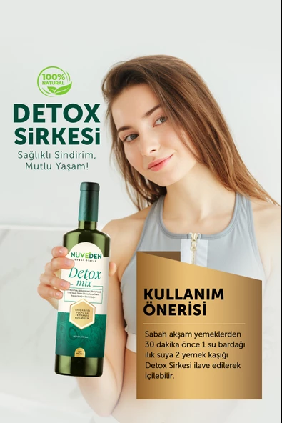 NÜVEDEN Detox Sirke Prebiyotik Ödem Atmaya Ve Kilo Vermeye Yardımcı Kayısı Pulplu 250 ml - 5