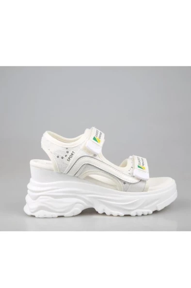 Guja 24Y413-9 Kadın Dolgu Topuk Sandalet Beyaz 36-40