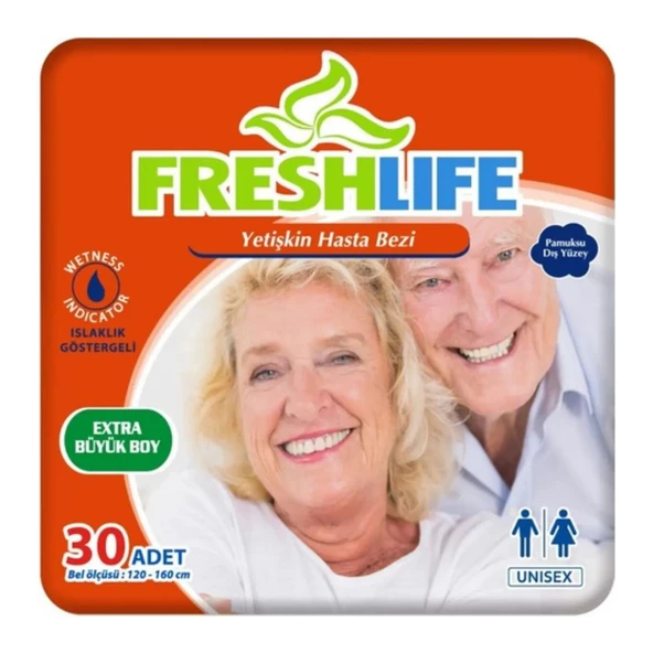 Freshlife Yetişkin Hasta Bezi Belbantlı XL Ekstra Büyük Boy 30'lu 4 Paket