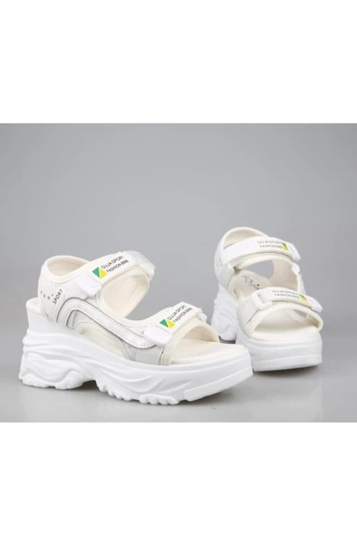 Guja 24Y413-9 Kadın Dolgu Topuk Sandalet Beyaz 36-40 - 2