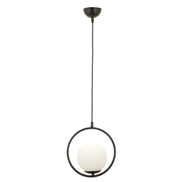 Apliqa Luis Tekli Siyah Sarkıt Beyaz Camlı Modern Sarkıt Mutfak Salon Sarkıt Avize - 4