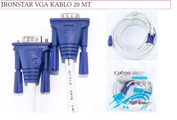 IRONSTAR IRN 2020 VGA Kablo 20 MT;Class