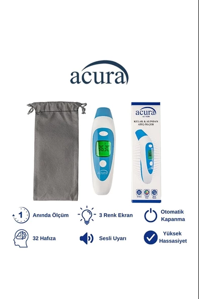 Acura Ac-9280 Kulaktan & Alından Ateş Ölçer Çanta Hediyeli - 2