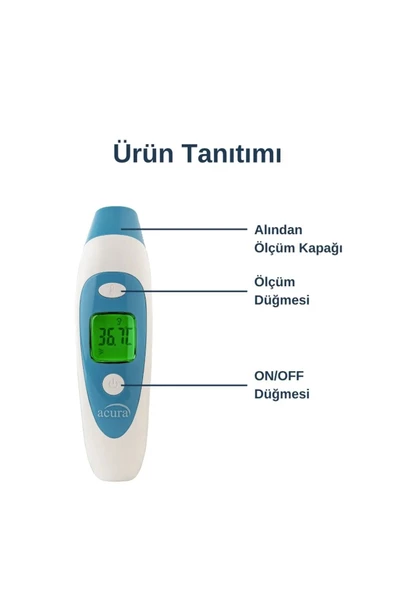 Acura Ac-9280 Kulaktan & Alından Ateş Ölçer Çanta Hediyeli - 3