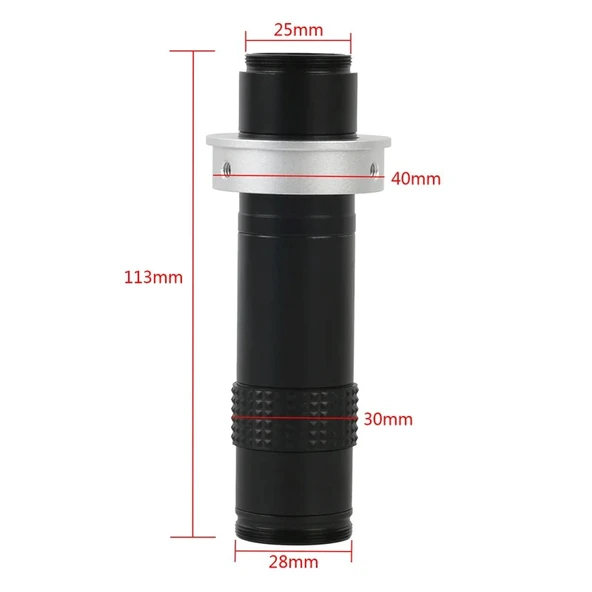 51MP 2K 1080P HDMI USB Dijital Mikroskop Kamera Seti - 1-260X C-Mount Lens - 5