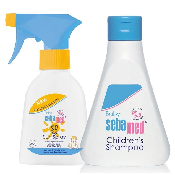 Sebamed Çocuk Yaz Seti - Sebamed Baby Sun Sprey 50Spf 200ml - Sebamed Baby Şampuan 150 ml