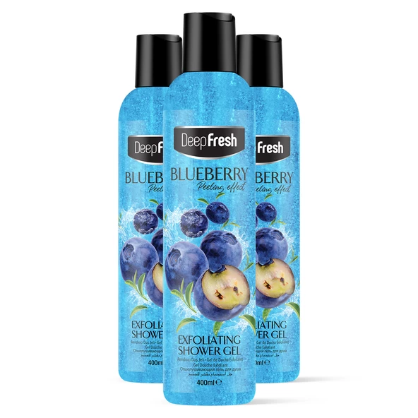 Deep Fresh Arındırıcı Duş Jeli Yaban Mersini 3 x 400 ml