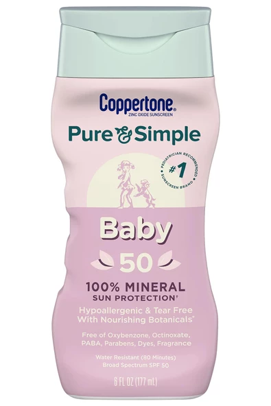 Coppertone Pure & Simple Baby SPF50 Bebek Güneş Kremi 177ML