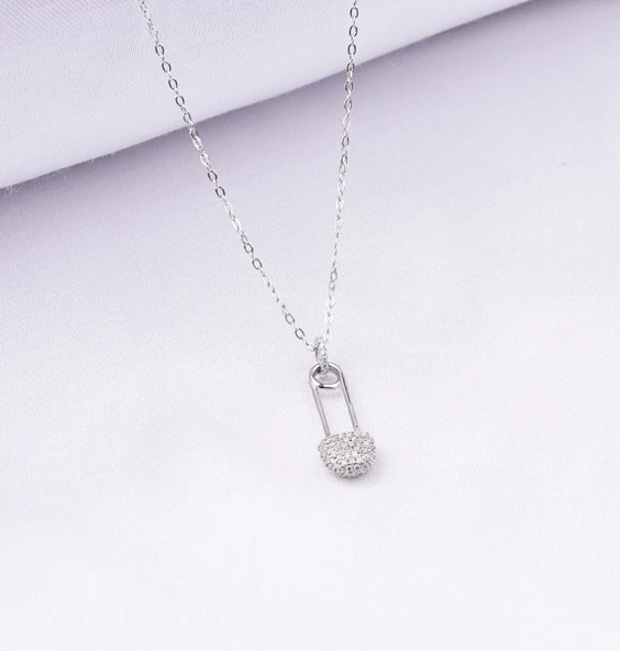 925 Ayar Kadın Gümüş (Silver)Kolye - 1