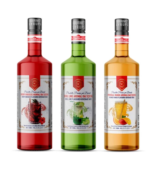 Nish Cool Lime, Berry Hibiskus, Portakal Mango Aromalı Baz İçecek 3'lü Set (3x700 ML)