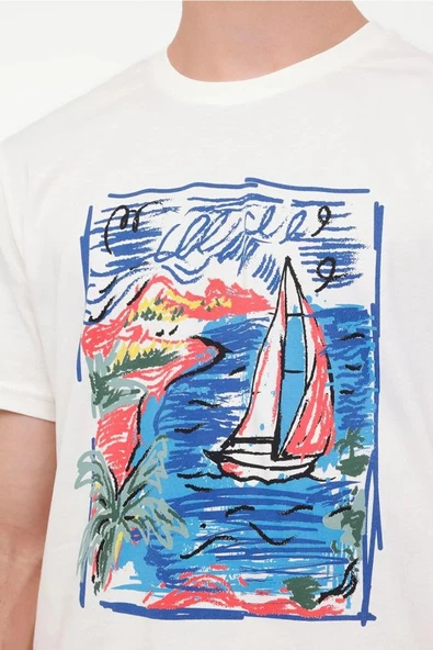 Lumberjack Ml Willy 4Fx Erkek Tişört Ekru 11DS1006 - Resim 4