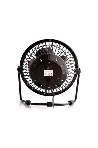 Siyah Masaüstü Metal Siyah Usb Fan Mini Vantilatör - 3