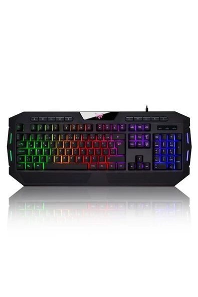 Crown Micro Rainbow,bilek Destekli, Anti Ghosting Türkçe Q Gaming Oyuncu Klavye -cmgk-06-