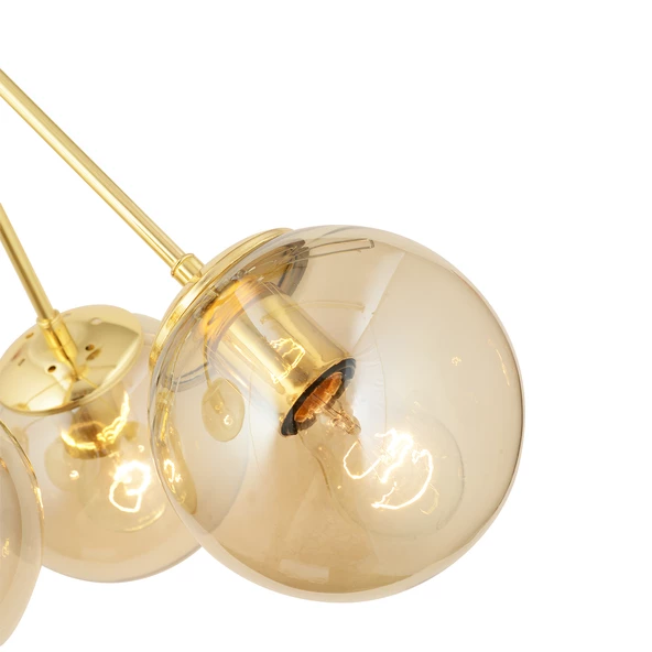 Apliqa Meyo 5Li Gold Bal Camlı Modern Genç Odası Yatak Odası Salon Avize - 9
