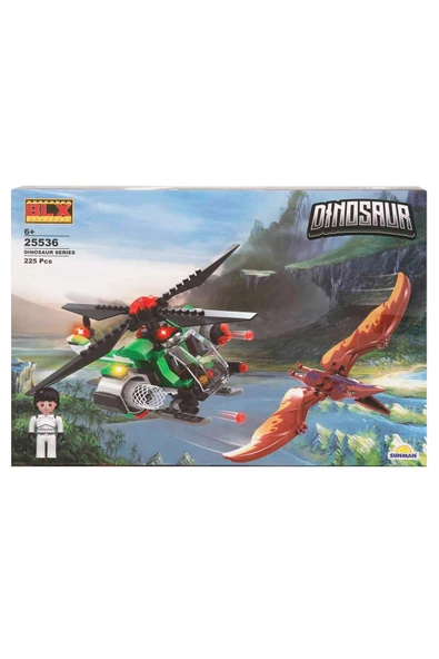Helikopterle Dinozor Avı 225 Parçayla Sonsuz Eğlence: Dinozor Yapı Seti - 3