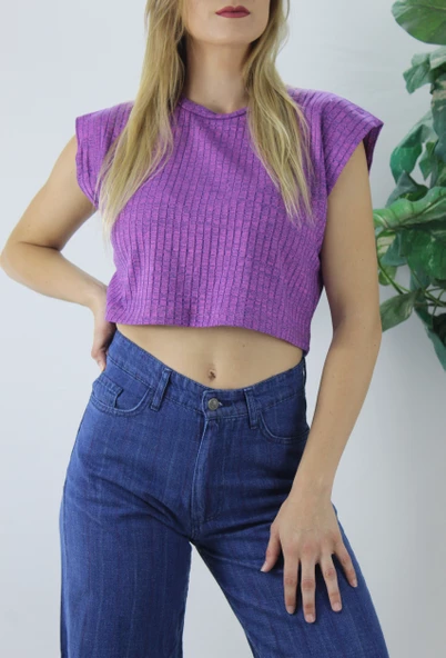 Kaşkorse Crop Mor - 21R1043.15