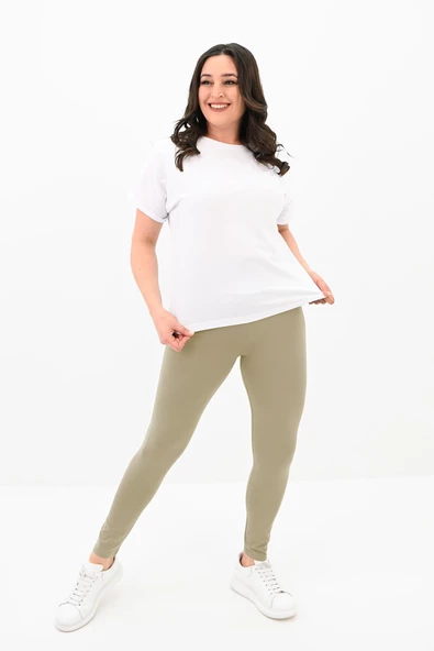 Kadın Büyük Beden Yüksek Bel Tayt 6271-24 - 5