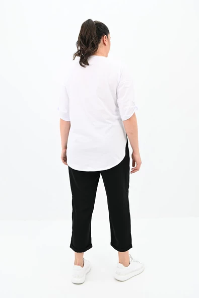 Kadın Büyük Beden Oversize T-shirt Takım 8104-24 - 4
