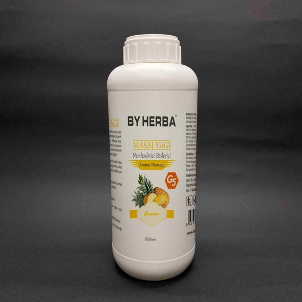 By Herba Ananas Aromalı Rahatlatıcı ve Nemlendirici Aromaterapi Masaj Yağı 1 Litre