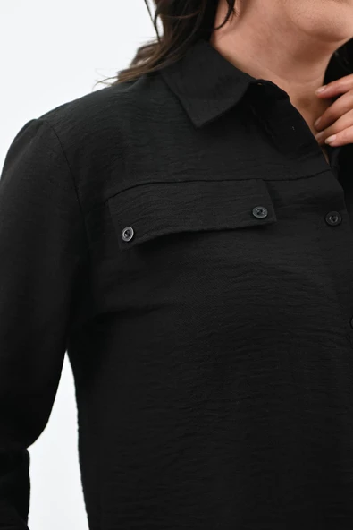 Kadın Büyük Beden Gömlek Takım 8094-24 - 5