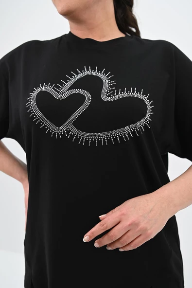 Kadın Büyük Beden Baskı Detaylı Tayt Takım 8085-24 - 4