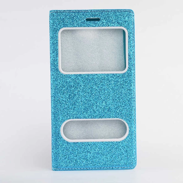 Galaxy A7 2016 Kılıf Simli Dolce Kapaklı Kılıf - Resim 9