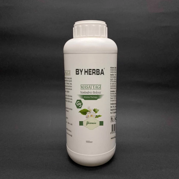 By Herba Yasemin Çiçeği Aromalı Rahatlatıcı ve Nemlendirici Aromaterapi Masaj Yağı - 1 Litre